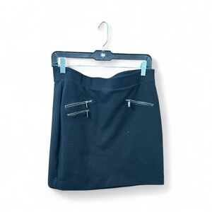 Old Navy Black Mini Skirt with Zipper Accents